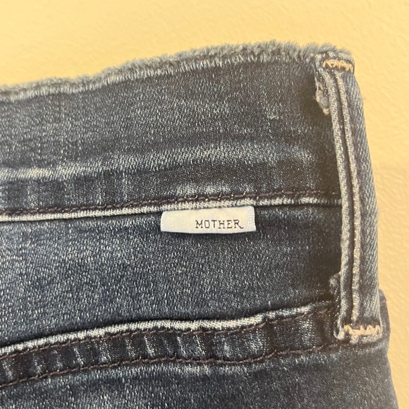 MOTHER Double Fray Charmer Crop Jeans In Photo Finish Sz 26 - Picture 11 of 11
